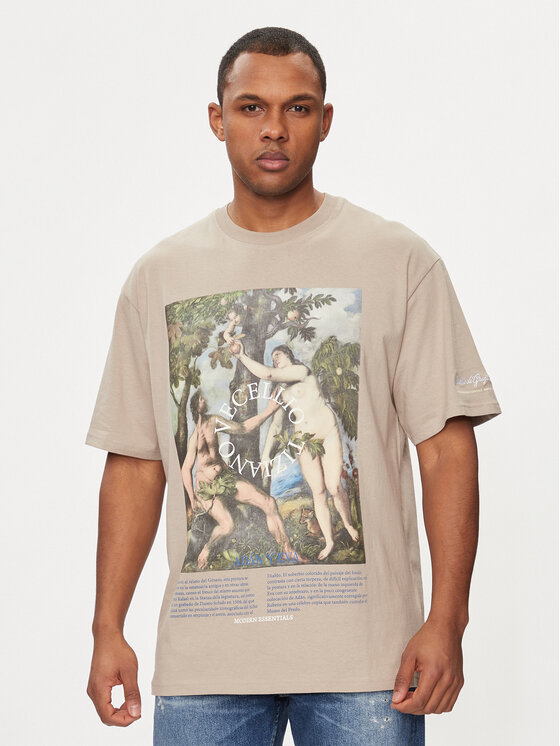 T-Shirt Redefined Rebel, Größe L Beige Pedro 221166