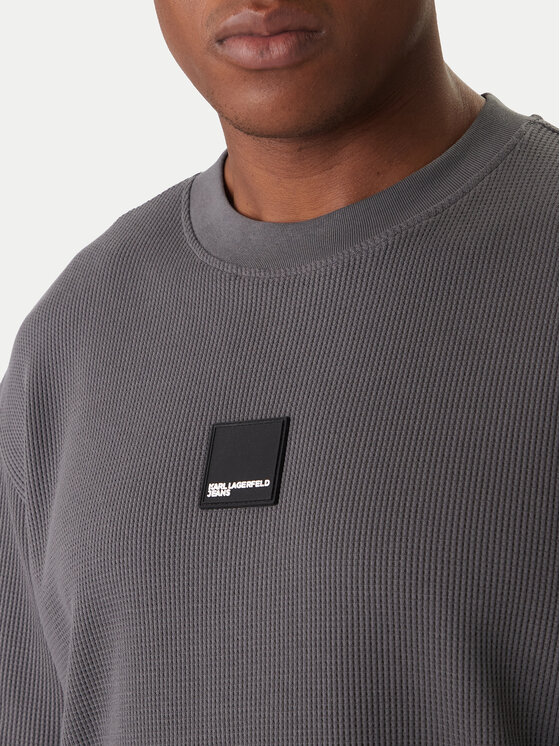 Karl Lagerfeld Jeans Karl Lagerfeld Jeans T-shirt B1M17082 Siva Regular Fit