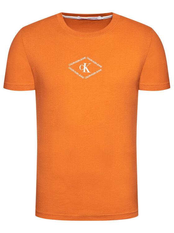 Calvin Klein Jeans T-shirt J30J317448 Arancione Regular Fit • Modivo.it