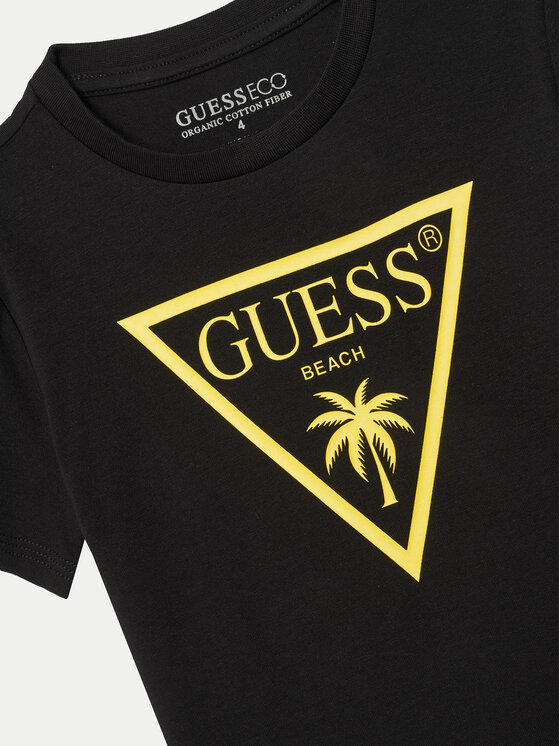 Guess Guess Tricou L5GI29J1314 Negru Classic Fit