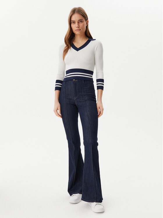Guess Guess Sweter W5GR46 Z3L10 Écru Regular Fit