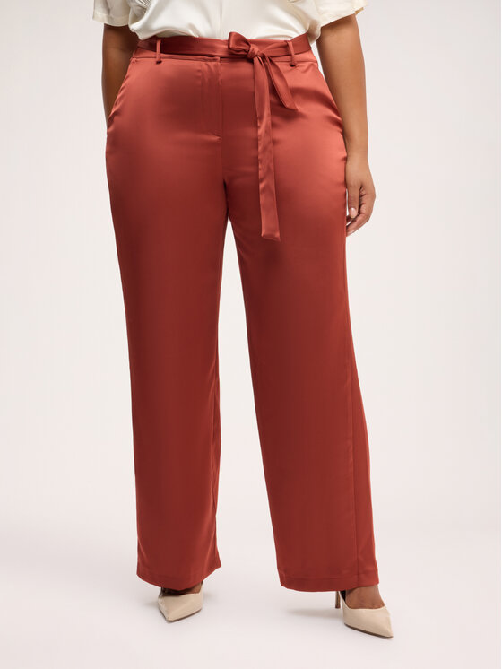 Fiorella Rubino Fiorella Rubino Spodnie materiałowe P009T005598N037 Brązowy Regular Fit