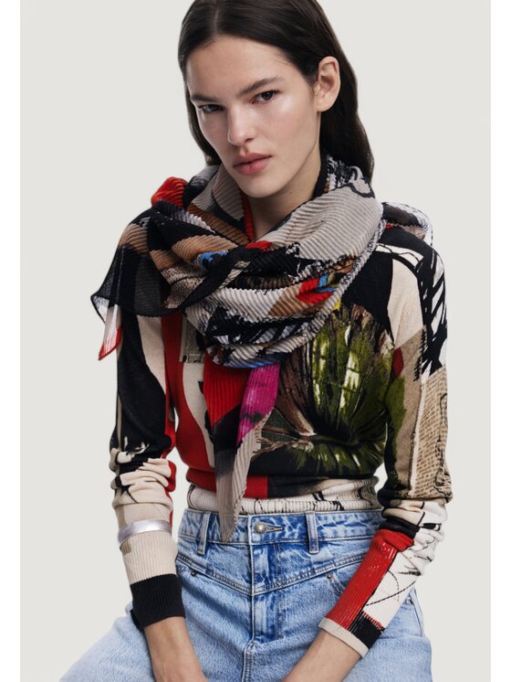 Desigual Desigual Foulard FOU_NEWSPAPER_LACROIX Verde