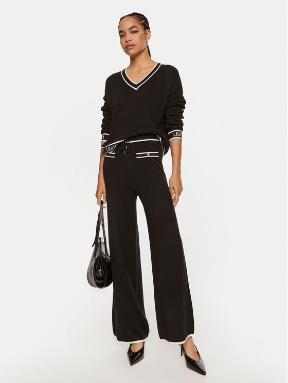 Liu Jo Sport Liu Jo Sport Пуловер TF4049 MS59L Черен Relaxed Fit