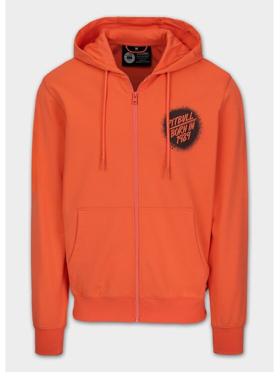 PITBULL PITBULL Bluza GRAFFITI Pomarańczowy Regular Fit