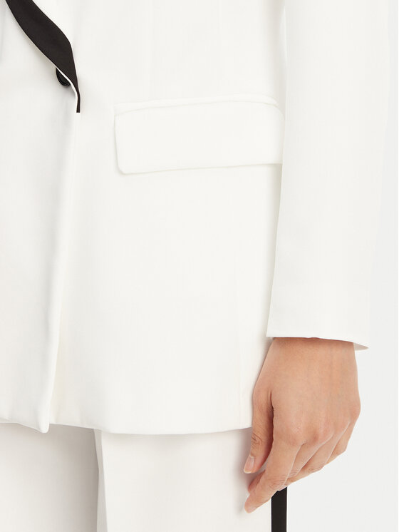 Maryley Maryley Giacca da abito 25EB189/43BN Bianco Regular Fit