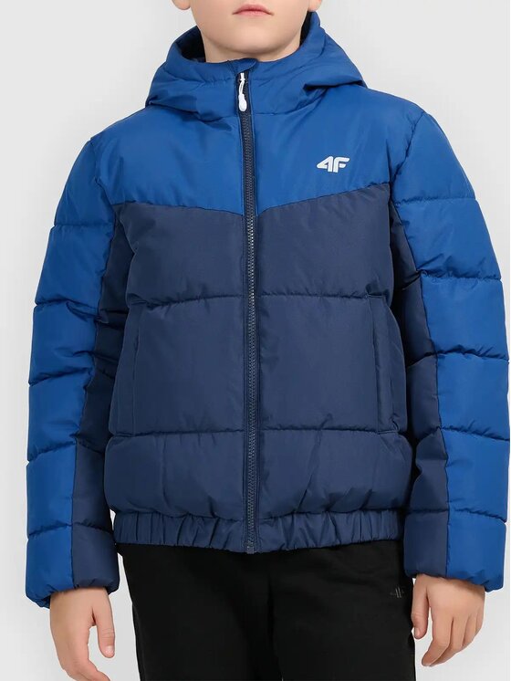 4F 4F Kurtka puchowa 4FJWAW26TDJAM0915 Granatowy Active Fit
