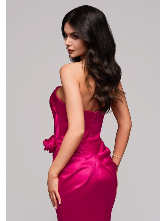 Ombre Ombre Sukienka wieczorowa LA-OM-DLR144 Różowy Regular Fit