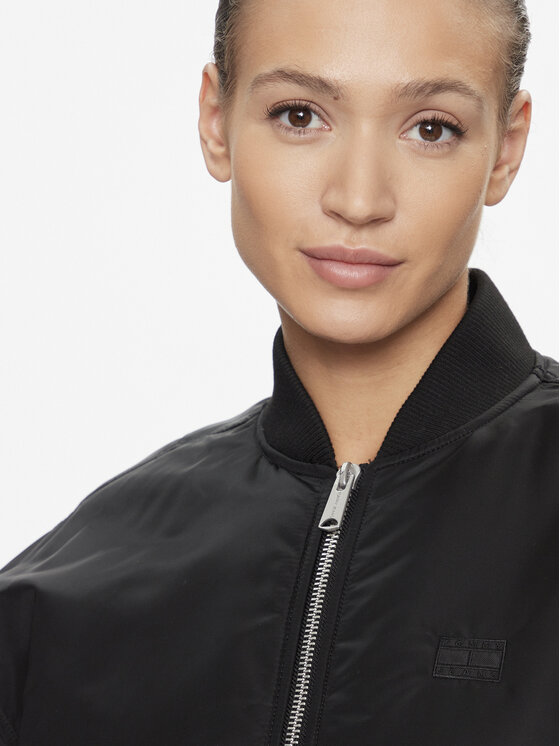 Tommy Jeans Tommy Jeans Bomberjacke Tonal DW0DW16563 Schwarz Oversize