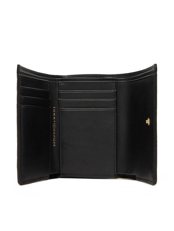 Tommy Hilfiger Tommy Hilfiger Dámska peňaženka Logotape Trifold AW0AW17477 Čierna