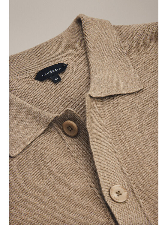 Lancerto Lancerto Kardigan Bertil SW073125000003 Beżowy Slim Fit