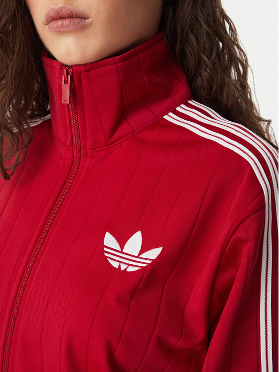 adidas adidas Суитшърт Pinstripe Firebrid Loose Tracktop KS9984 Червен Regular Fit