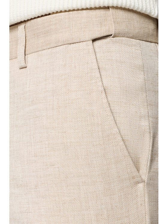 Lancerto Lancerto Spodnie materiałowe Umberto Beżowe SP131126000001 Beżowy Slim Fit