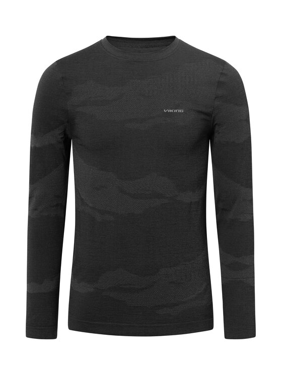 Viking Viking Longsleeve Gasher Man Czarny Regular Fit
