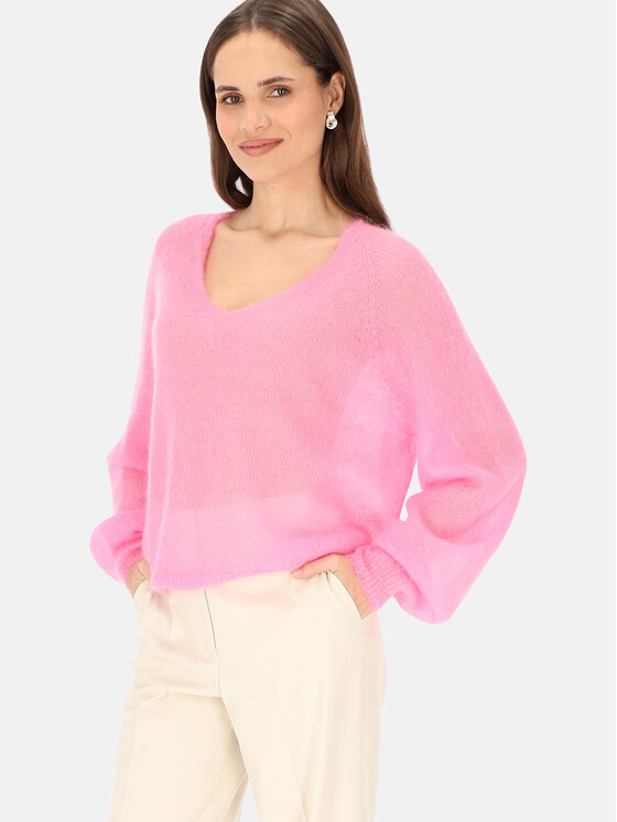 L’AF L’AF Sweter Rey Różowy Reglan Fit