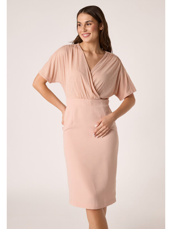 QUIOSQUE QUIOSQUE Sukienka codzienna QUIOSQUE 4SH006103 Beżowy Regular Fit