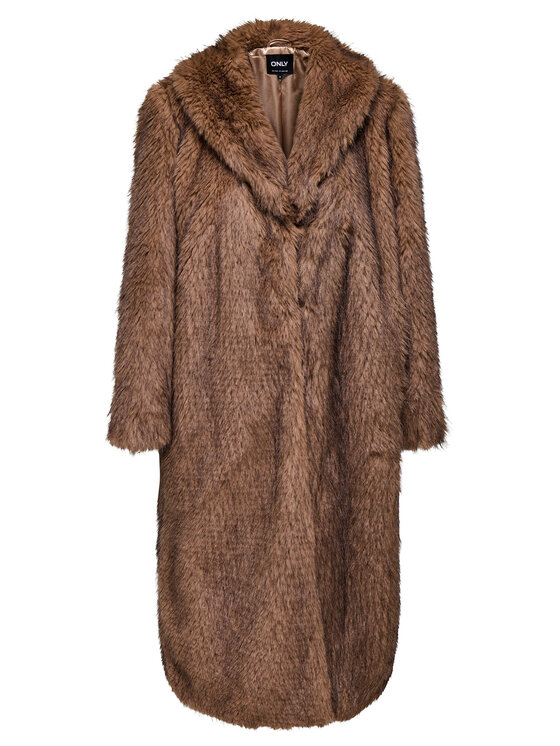 ONLY ONLY Pelliccia Dawn 15352794 Marrone Regular Fit