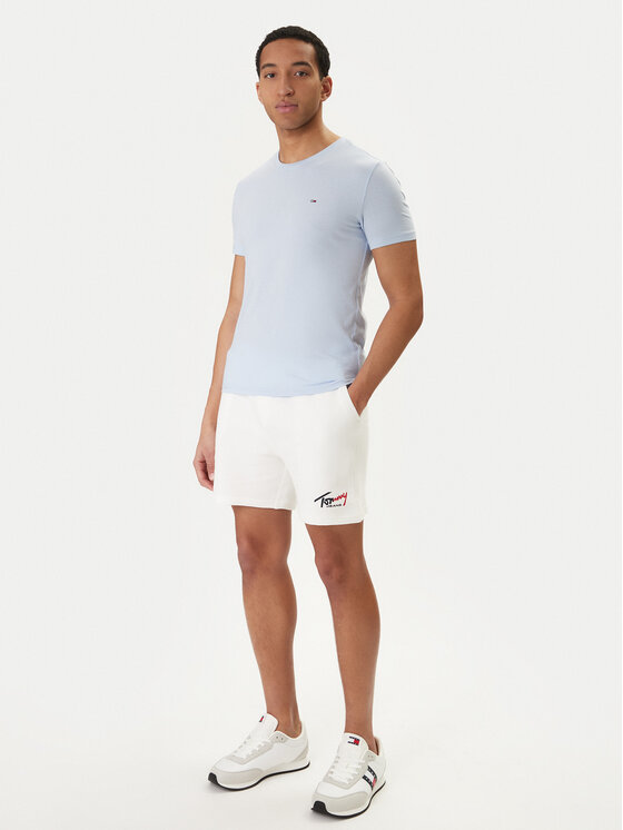 Tommy Jeans Tommy Jeans Majica DM0DM20363 Svetlo modra Slim Fit