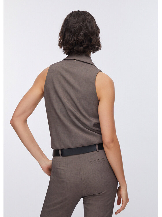 Liu Jo Liu Jo Gilet CA6127T577AP9578 Marrone Regular Fit