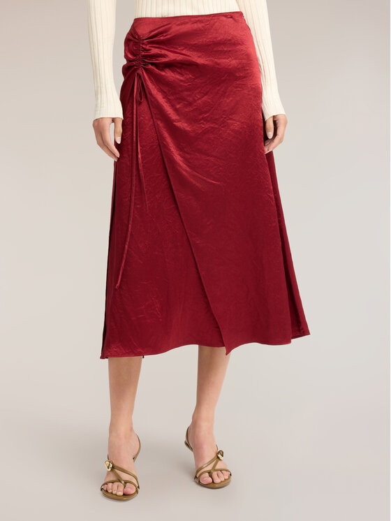 Motivi Motivi Spódnica midi 1068Q001249N036 Bordowy A-Line Fit