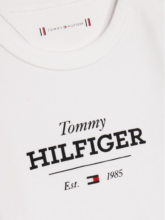 Tommy Hilfiger Tommy Hilfiger Body da neonato Monotype Logo KN0KN01974 Bianco