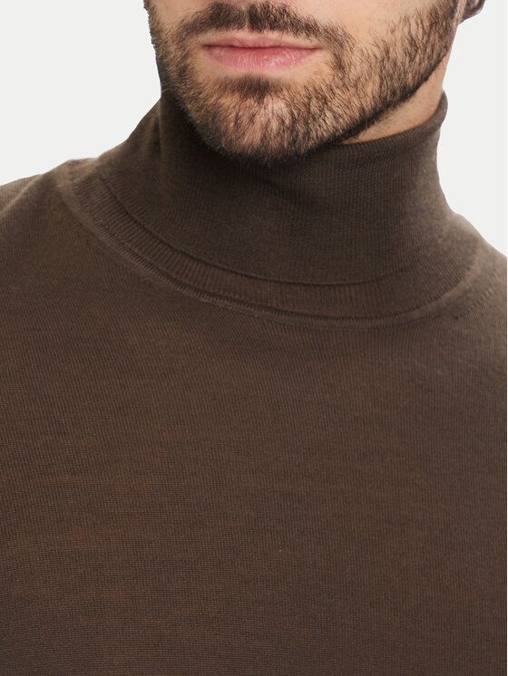 BOSS BOSS Rollkragenpullover Musso-P 50468262 Grün Slim Fit