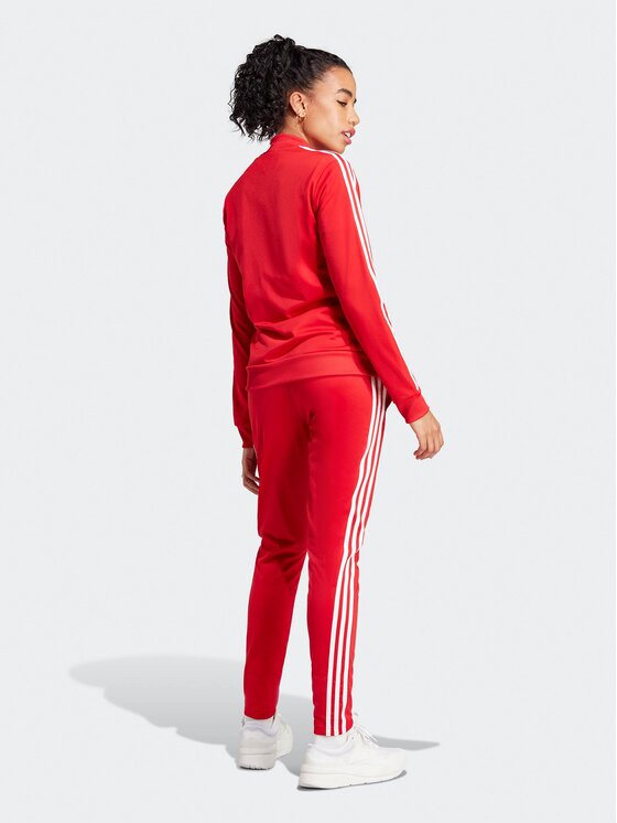 adidas adidas Анцуг Essentials 3-Stripes IJ8784 Червен Slim Fit