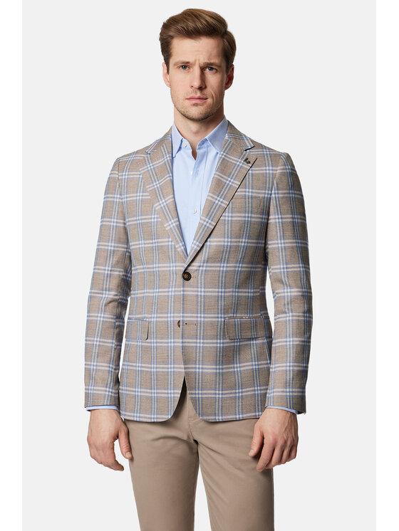 Lancerto Lancerto Marynarka Bosconita MA131124000008 Szary Slim Fit