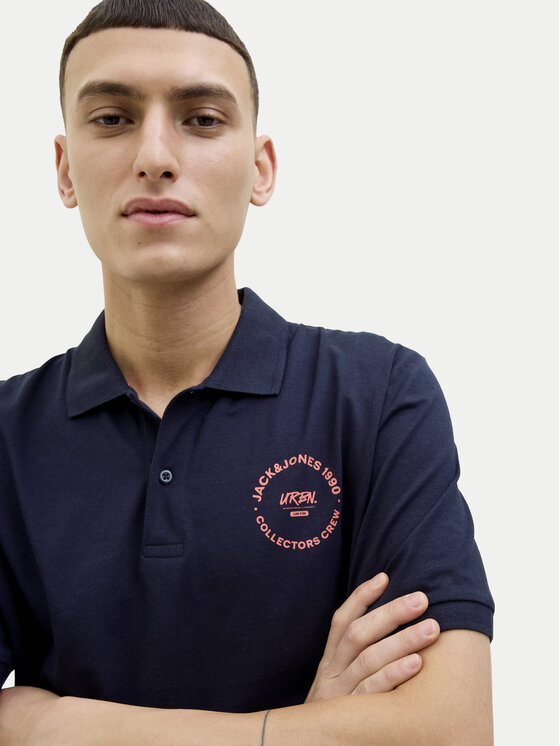 Jack & Jones Jack & Jones Polo Simon 12269299 Granatowy Regular Fit