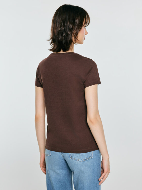 BIG STAR BIG STAR T-Shirt RISSMELNA Brązowy Basic Fit