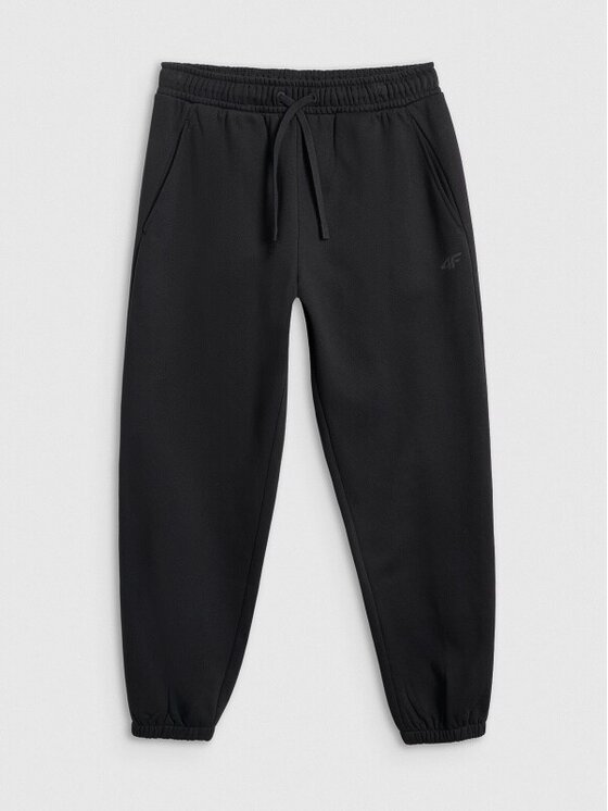 4F 4F Teplákové nohavice 4FWMM00TTROM1140-20S Čierna Regular Fit