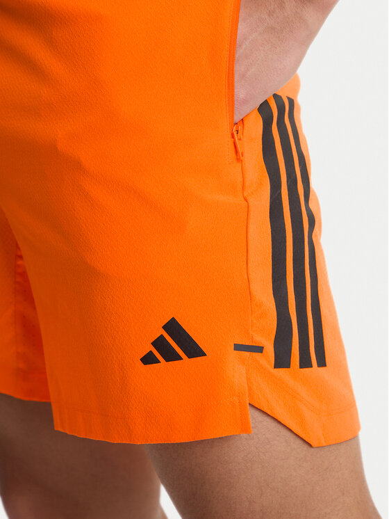 adidas adidas Szorty sportowe D4T PrimeLift 3 Stripes KA1197 Pomarańczowy Regular Fit