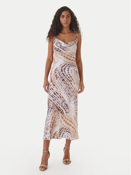 Guess Guess Rochie cocktail W6GK94 W2266 Bej Regular Fit
