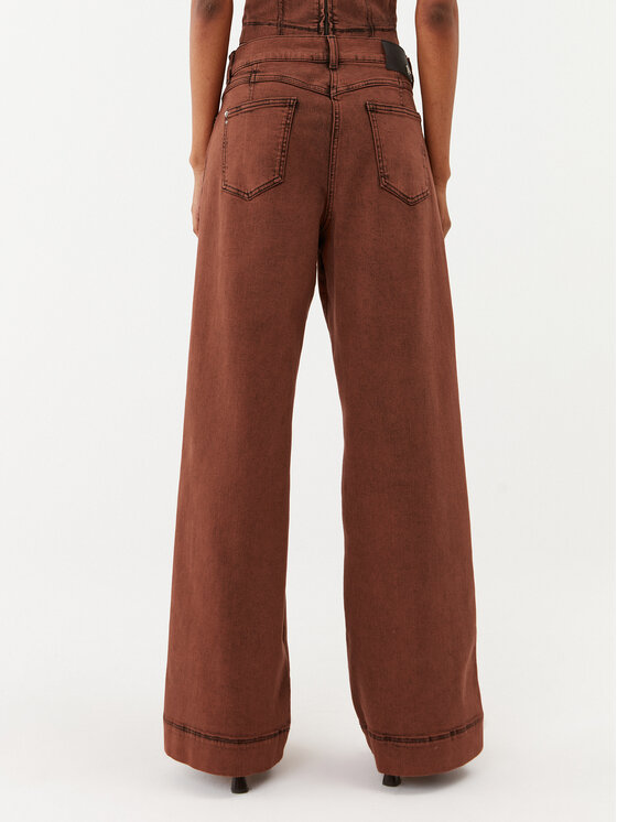 Patrizia Pepe Patrizia Pepe Jeans hlače 8P0518/D047-R805 Bordo rdeča Relaxed Fit