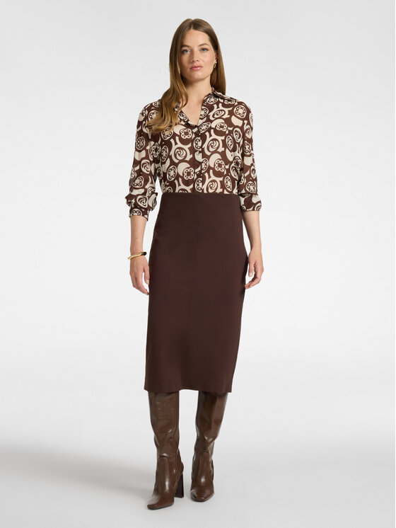 Elena Mirò Elena Mirò Koszula 5033P000350N003 Brązowy Regular Fit