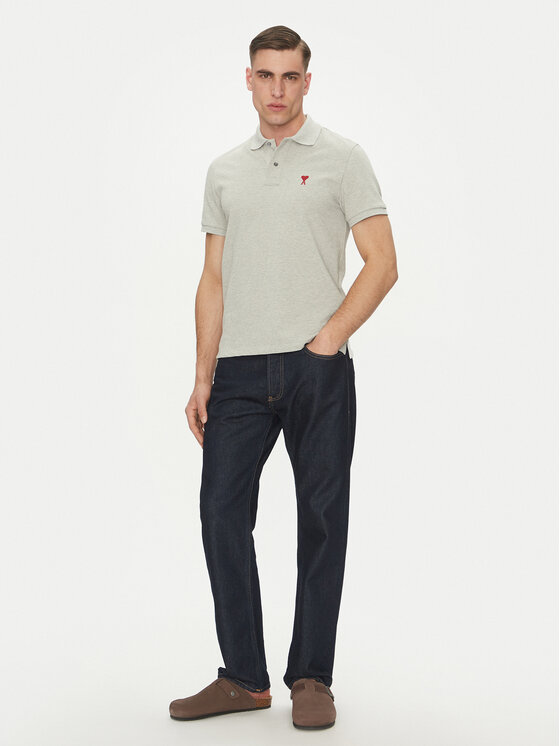 AMI PARIS AMI PARIS Polo majica BFUPL001.760 Siva Regular Fit