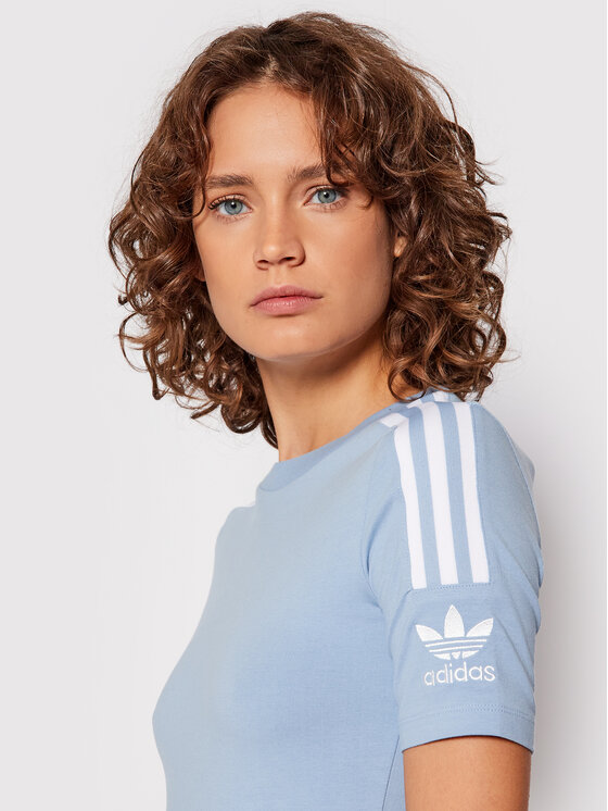 adidas adidas T-shirt H33545 Svijetloplava Tight Fit