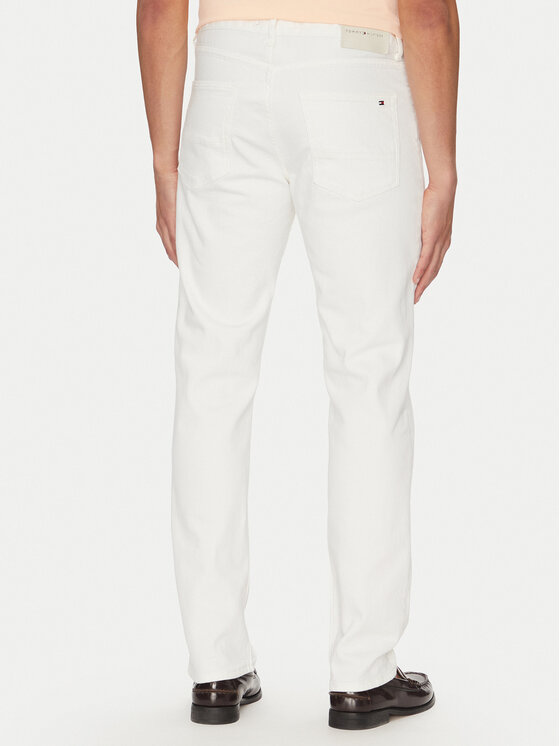 Tommy Hilfiger Tommy Hilfiger Blugi Denton MW0MW38812 Alb Straight Fit