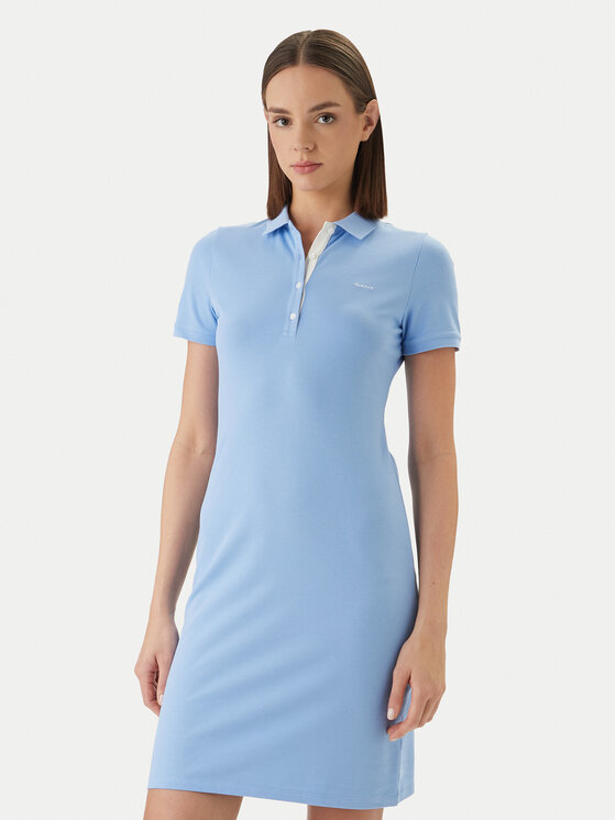 Gant Gant Kasdieninė suknelė 4201468 Mėlyna Slim Fit