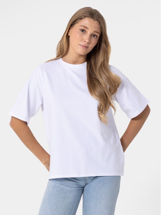 BASICLO BASICLO T-Shirt BSL-032-01 Biały Oversize