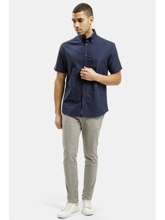 Cross Jeans Cross Jeans Koszula 35609-001 Granatowy Regular Fit
