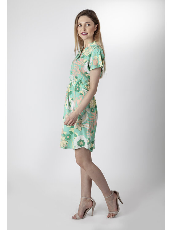 Perso Perso Každodenné šaty RBE222768F Zelená Regular Fit