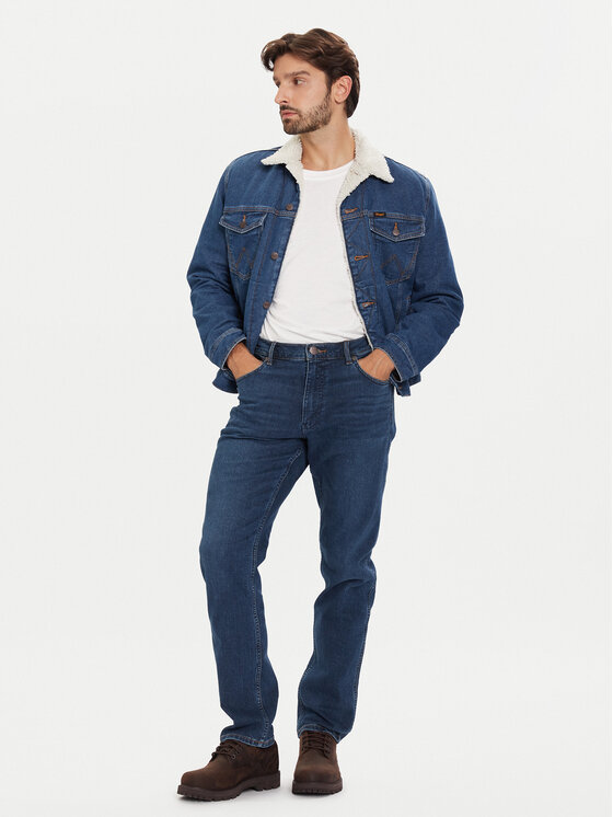 Wrangler Wrangler Džinsai Greensboro 112371010 Mėlyna Straight Fit