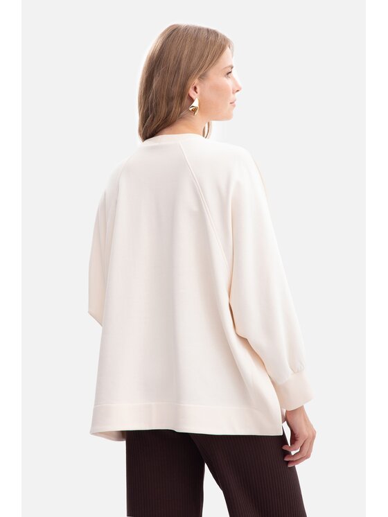 BeWear BeWear Bluza b306 Biały Baggy Fit