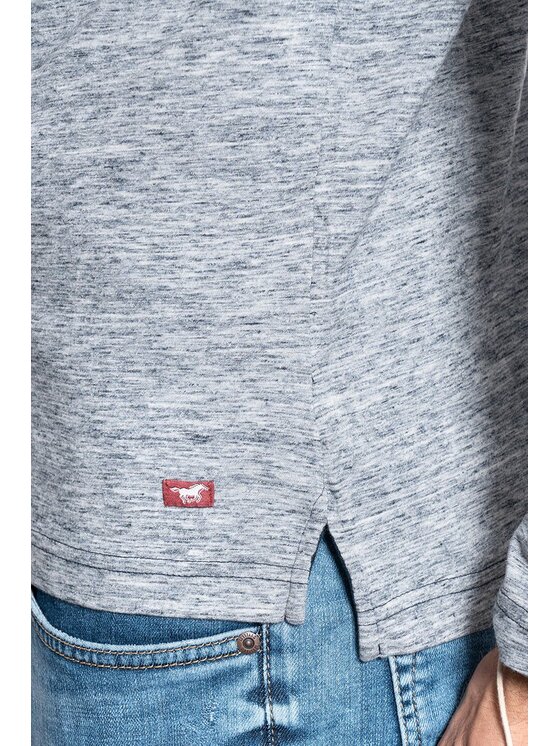Mustang Mustang T-shirt ANTON RAGLAN HENLEY Grigio Regular Fit