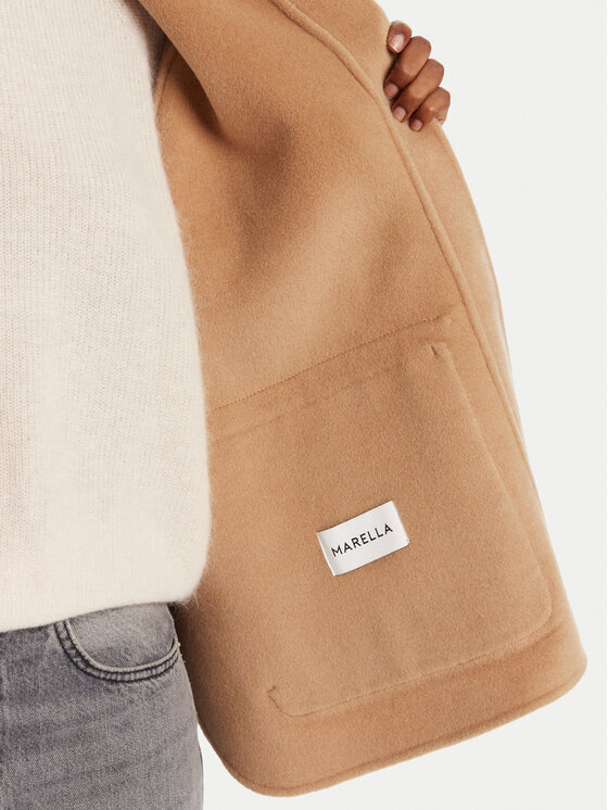 Marella Marella Villane mantel Gettone 2523086011 Beež Loose Fit