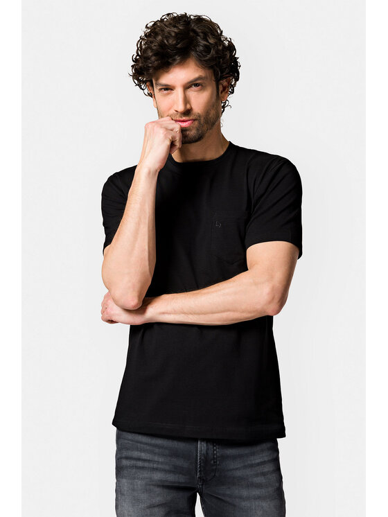 Lancerto Lancerto T-Shirt Roth TS073123000013 Czarny Regular Fit