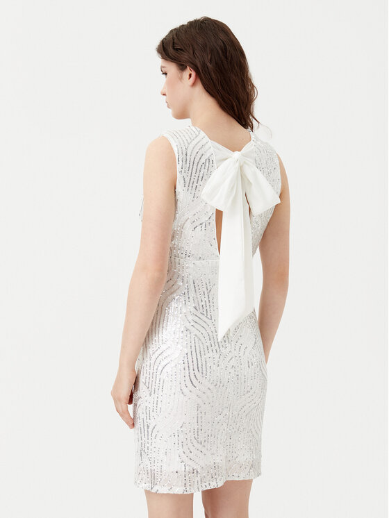 YAS YAS Sukienka koktajlowa Olga 26036725 Srebrny Regular Fit
