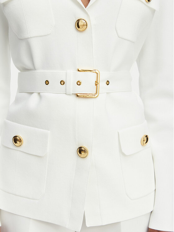 Elisabetta Franchi Elisabetta Franchi Suknjič MK-10B-62E2-V600 Kremna Slim Fit