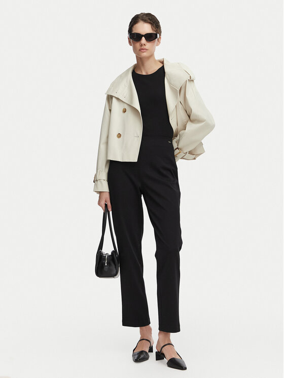 Calvin Klein Calvin Klein Kalhoty z materiálu LV044F659G Černá Straight Fit